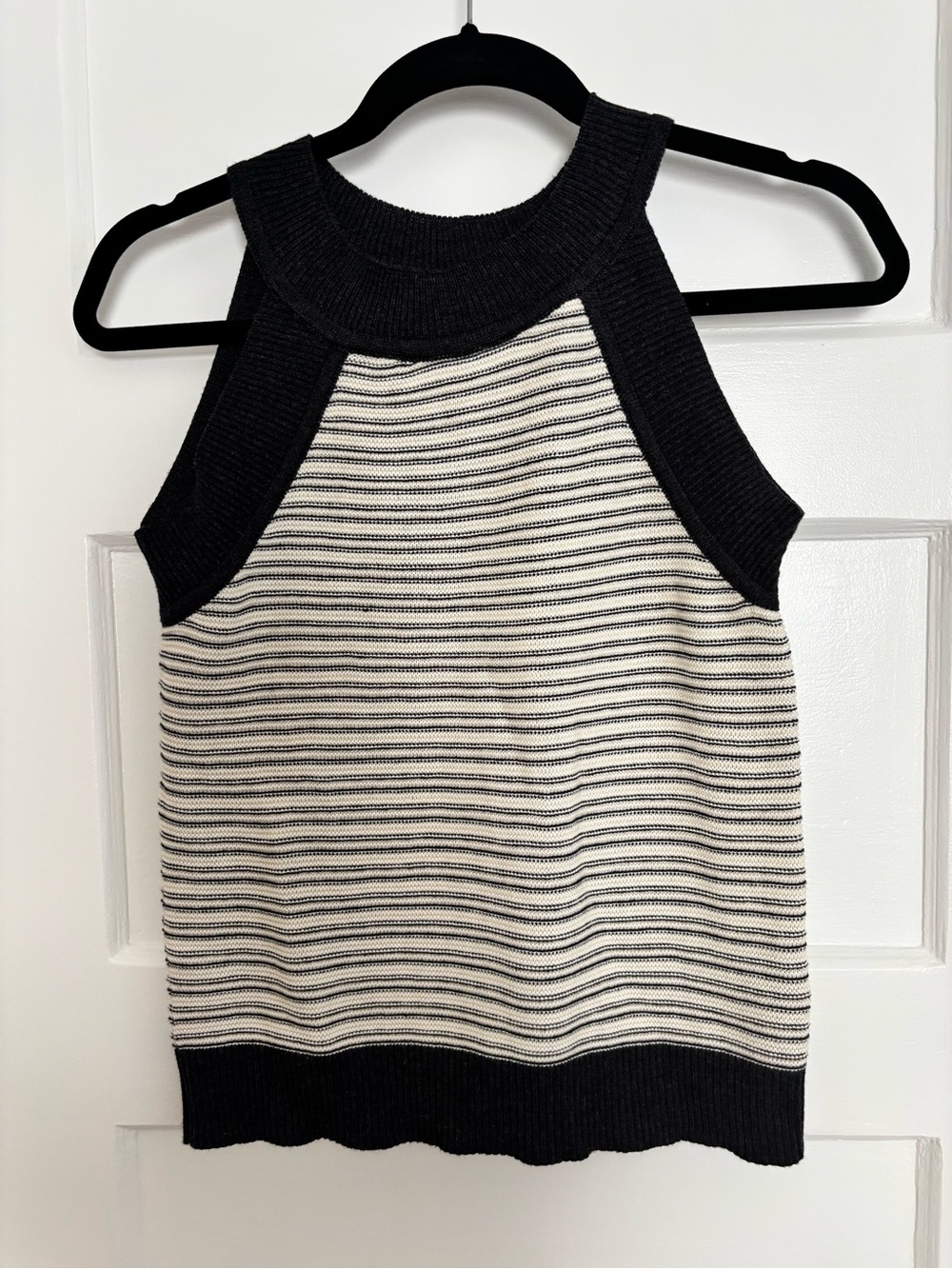Indigenous - striped knit tank top 100% organic cotton size S